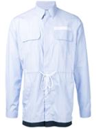 Striped Shirt Jacket - Men - Cotton - M, Blue, Cotton, Casely-hayford