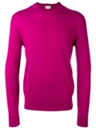 Ballantyne - Crew Neck Sweater - Men - Cotton/cashmere - 52, Pink/purple, Cotton/cashmere