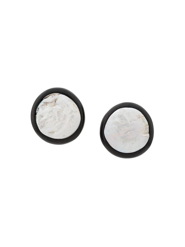 Monies Unique Pearl Earrings - White
