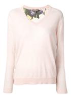 N.peal Printed Back Sweater - Pink