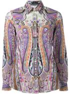 Etro Baroque Print Shirt, Women's, Size: 38, Pink/purple, Cotton/spandex/elastane