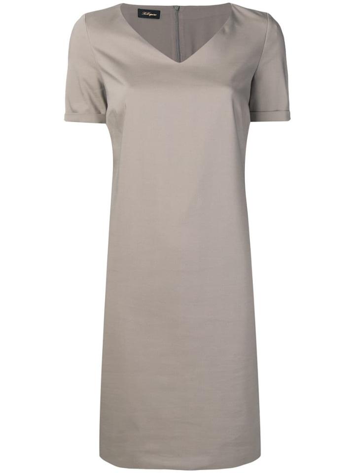 Les Copains Neutral Grey Day Dress - Neutrals