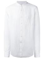 Glanshirt - Mandarin Neck Shirt - Men - Linen/flax - 40, White, Linen/flax