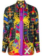 Versace Vintage Cross Print Shirt - Yellow
