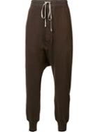 Rick Owens Drkshdw Drop-crotch Trousers, Men's, Size: Medium, Brown, Cotton