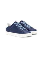 Crime London Kids Teen Low Top Sneakers - Blue