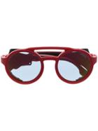 Carrera Round Tinted Sunglasses - Red