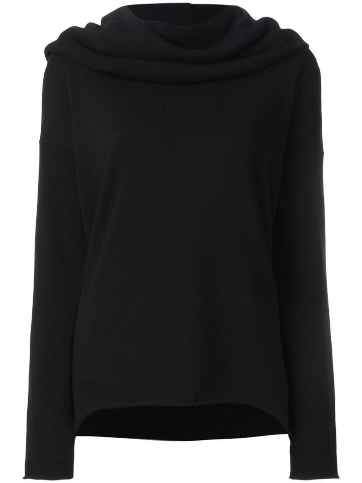 Rta Shawl Neck Jumper, Women's, Size: Medium, Black, Cotton
