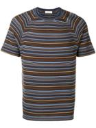 Pringle Of Scotland Multi-stripe Knitted T-shirt - Blue