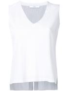 Astraet - V-neck Knit Tank Top - Women - Cotton - One Size, White, Cotton