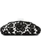 Chanel Pre-owned Large Floral Lace Clutch - Black