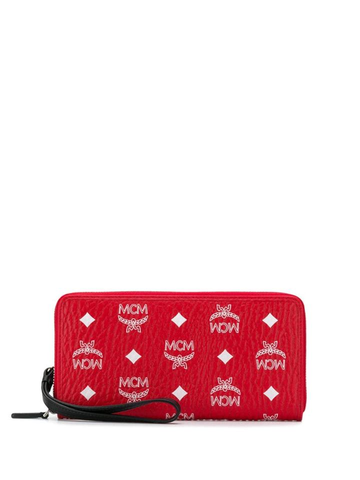 Mcm Logo Print Purse - Red