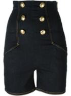 Love Moschino High-waist Buttoned Shorts
