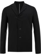 Attachment Buttoned Asymmetric Blazer - Black