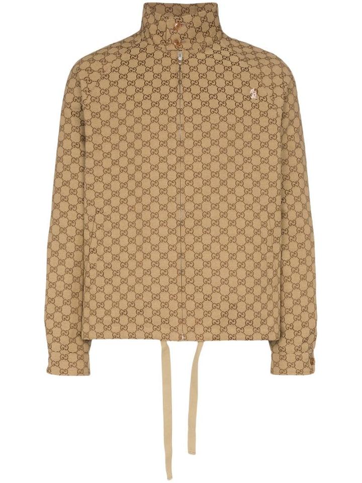 Gucci Gg Canvas Bomber Jacket - Brown