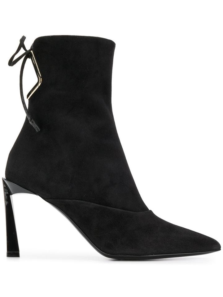Lanvin Embellished Ankle Boots - Black
