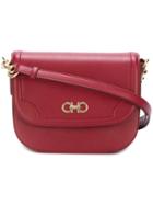 Salvatore Ferragamo Large Double Gancio Shoulder Bag, Women's, Red