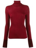 Mrz Ribbed Roll Neck Jumper - Red