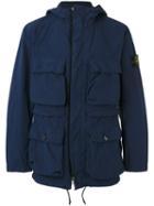Stone Island - Hooded Military Jacket - Men - Polyester/polyamide - Xl, Blue, Polyester/polyamide