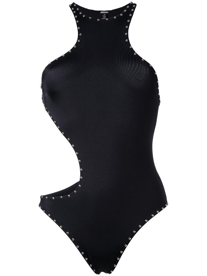 Dsquared2 Studded Swimsuit, Women's, Size: 42, Black, Polyamide/spandex/elastane