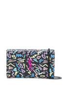 Saint Laurent Printed Chain Wallet - Black