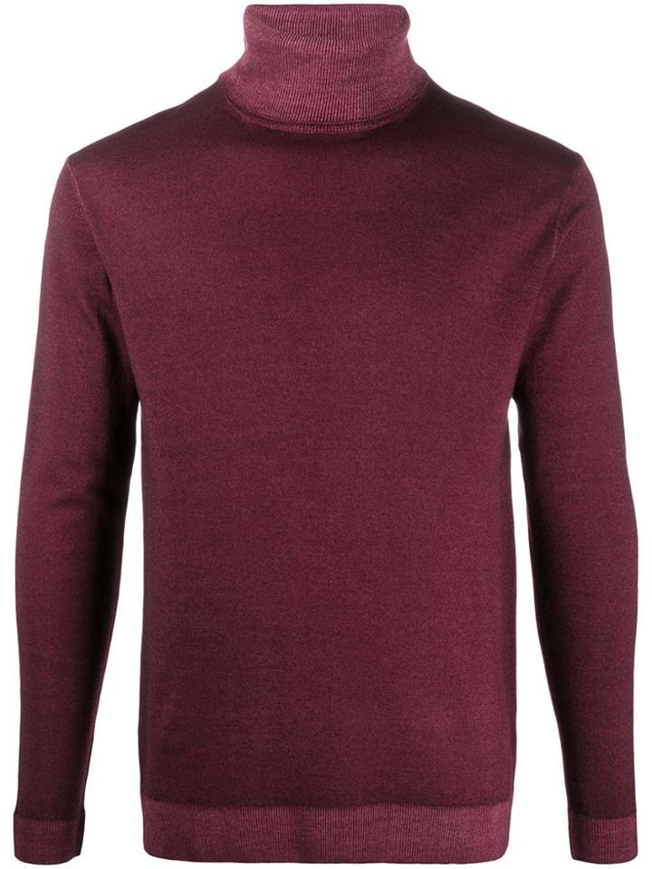 Entre Amis Turtle Neck Jumper - Red