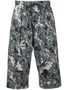 Kazuyuki Kumagai - Printed Cropped Trousers - Men - Nylon/polyester - 1, White, Nylon/polyester