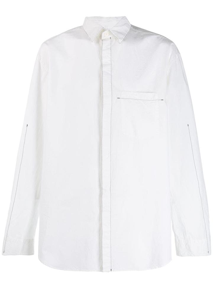 Oamc Contrast Stitch Shirt - White