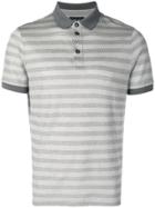 Giorgio Armani Striped Polo Shirt - Grey