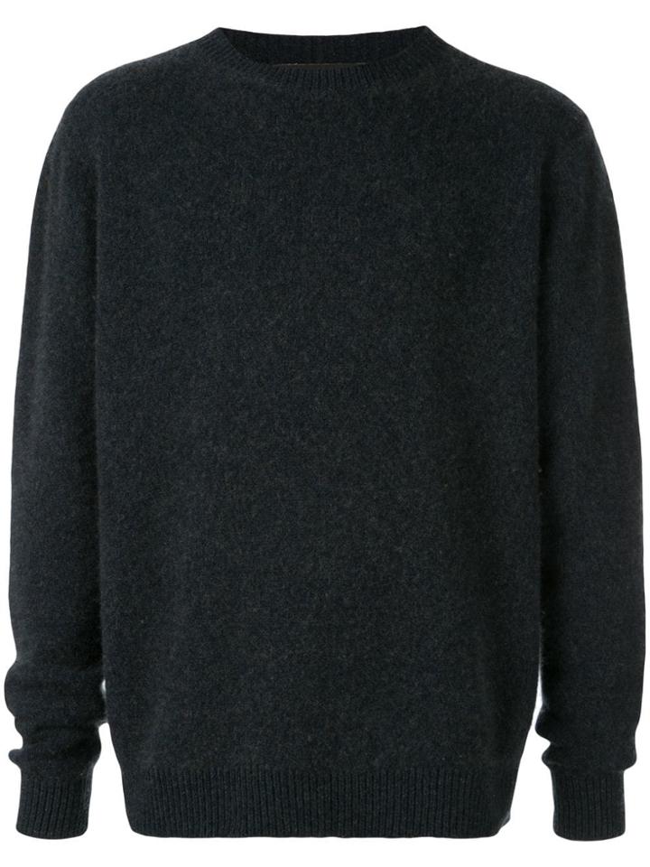 The Elder Statesman Round Neck Jumper - Blue