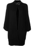 Polo Ralph Lauren Buckled Collar Cardi-coat, Women's, Size: Large, Black, Merino