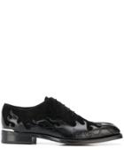 Alexander Mcqueen Flame Pattern Oxford Shoes - Black