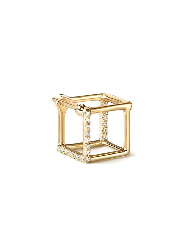 Shihara Diamond Square Earring 7 (02) - Metallic