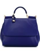 Dolce & Gabbana Large Sicily Tote, Women's, Blue, Leather