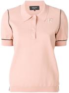Rochas Contrast Detail Polo Top - Nude & Neutrals