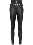 Skiim Natalie Button-embellished Skinny Trousers - Black