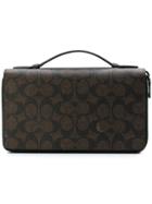 Coach Zip Around Carry Wallet - Brown