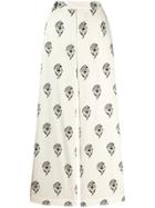 Undercover Printed Wide-leg Trousers - White