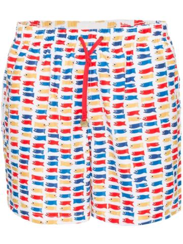 Timo Trunks Nervous Fish Print Swim Shorts - Multicoloured