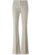 Max Mara Flared Houndstooth Trousers, Women's, Size: 40, Nude/neutrals, Virgin Wool
