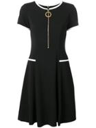 Dkny Short-sleeve Flared Dress - Black
