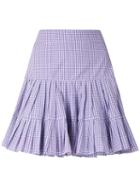Andrea Bogosian Check Paris Ruffle Skirt - Blue