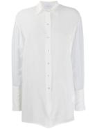 Ih Nom Uh Nit Sheer Longline Shirt - White