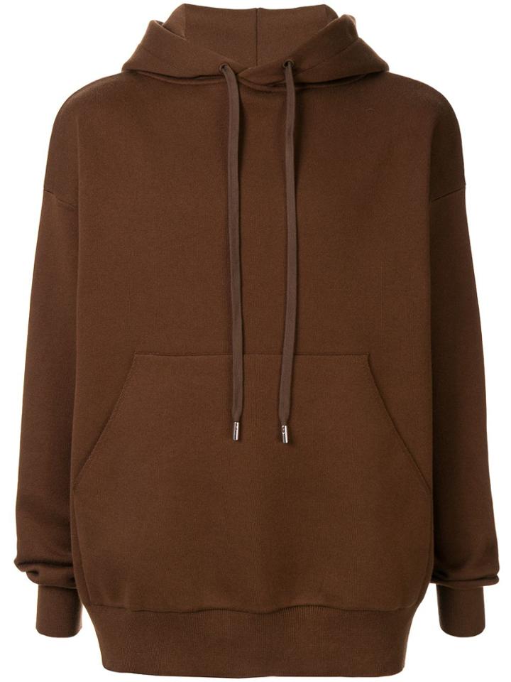 Caban Drawstring Hoodie - Brown
