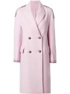 Ermanno Scervino Shoulder Applique Double-breasted Coat - Pink