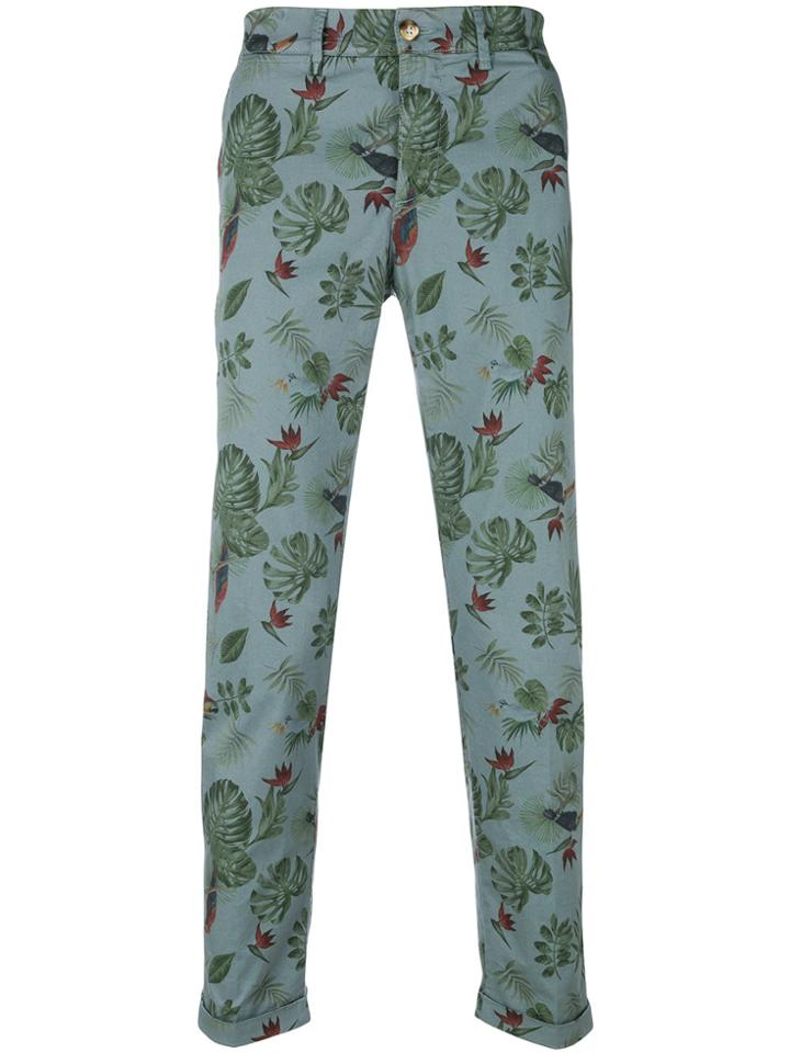 Jeckerson Print Fitted Trousers - Grey