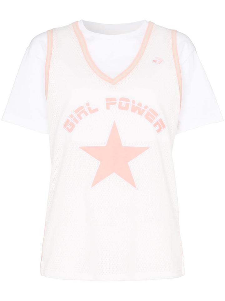 Converse X Feng Chen Wang Mesh Overlay T-shirt - White