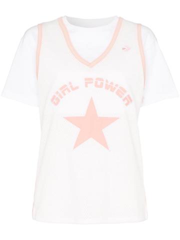 Converse X Feng Chen Wang Mesh Overlay T-shirt - White