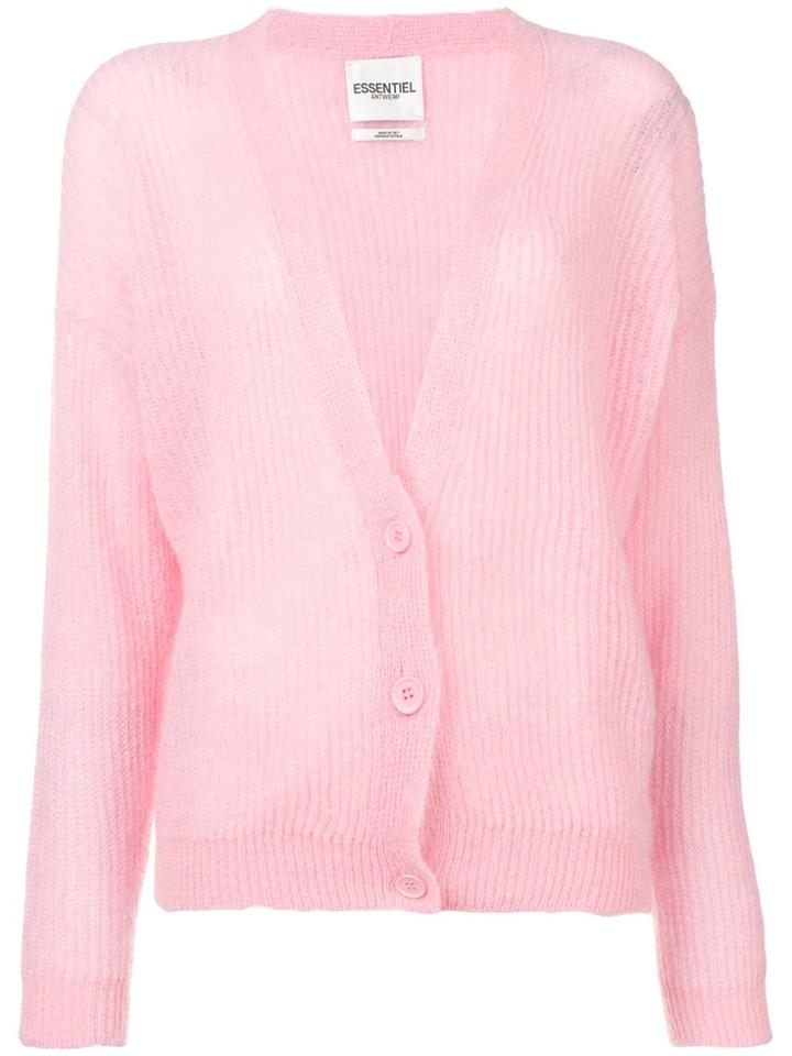 Essentiel Antwerp Deep V-neck Cardigan - Pink