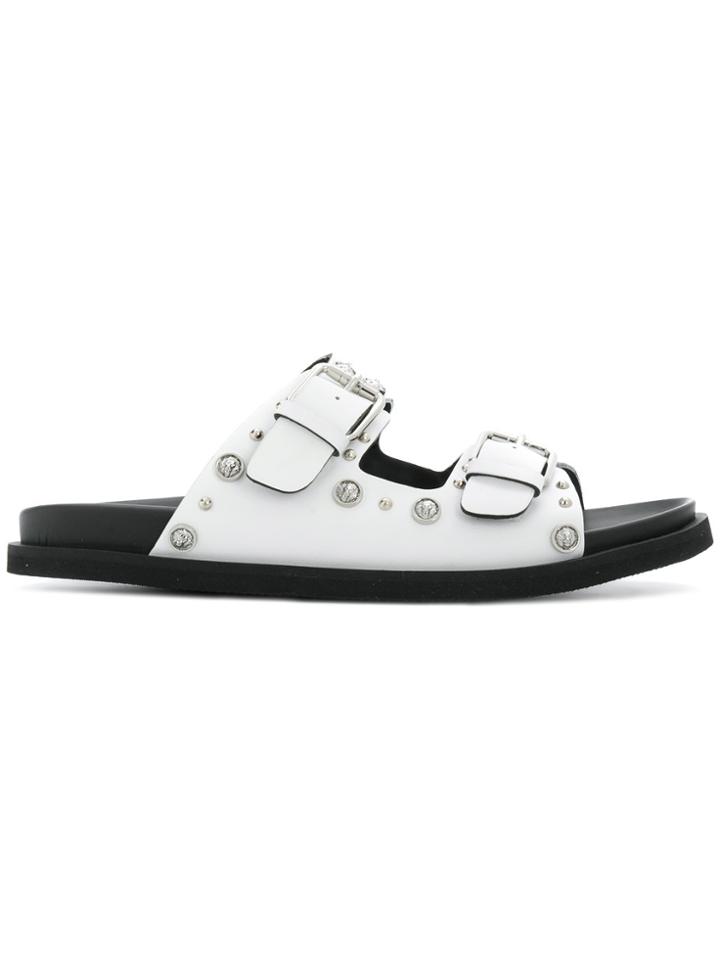 Versus Dome Stud Sandals - White
